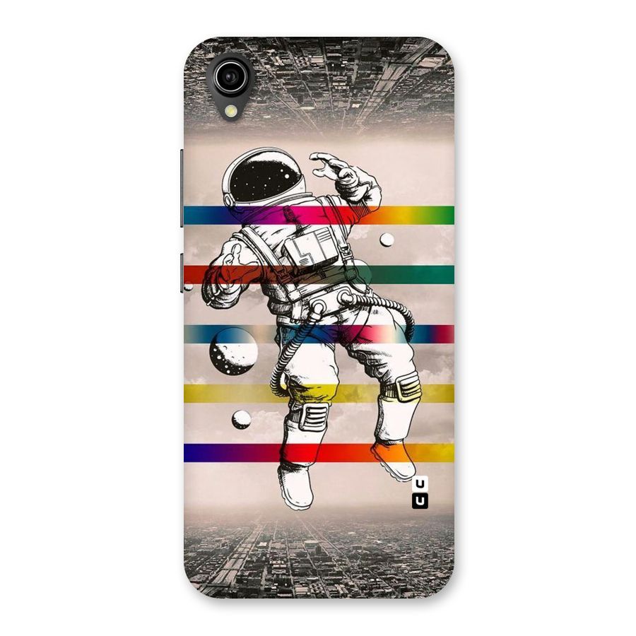 Spaceman Rainbow Stripes Back Case for Vivo Y91i