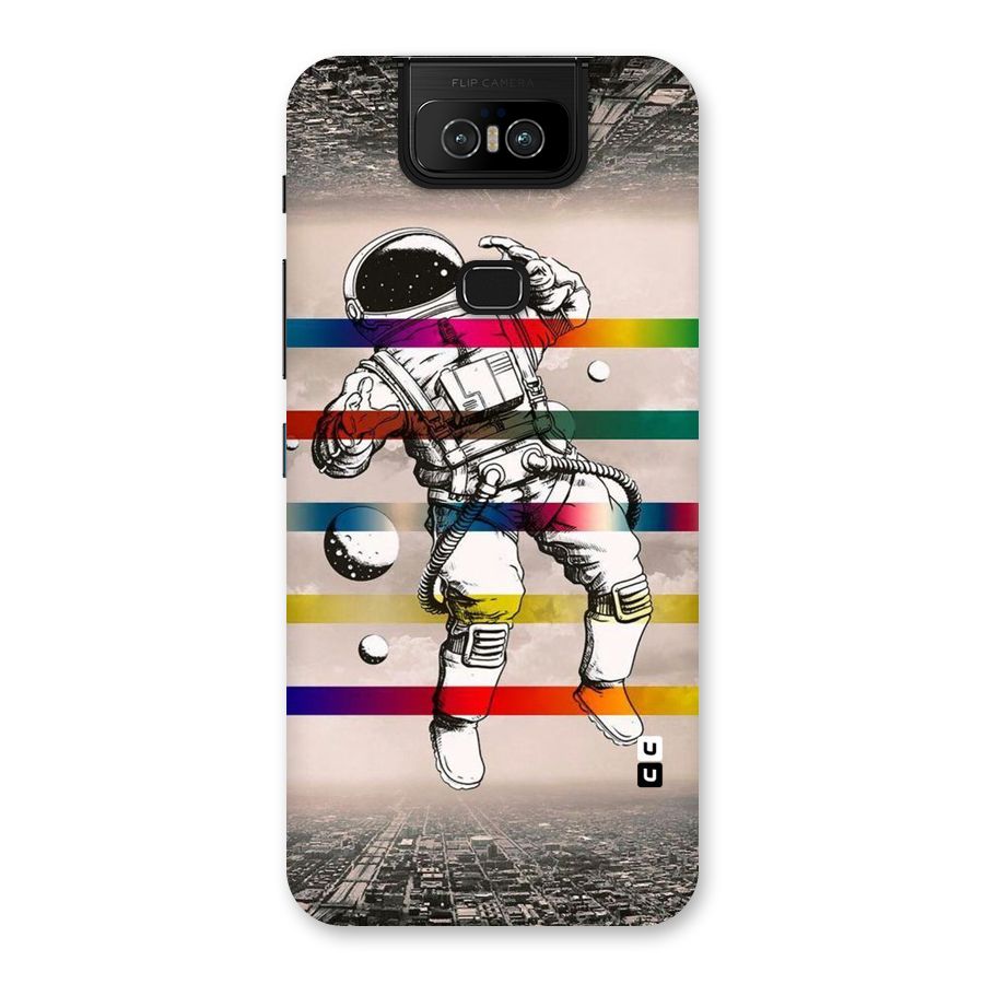 Spaceman Rainbow Stripes Back Case for Zenfone 6z