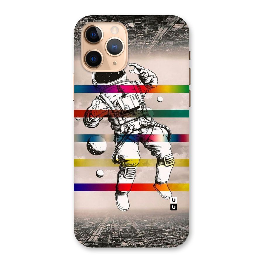 Spaceman Rainbow Stripes Back Case for iPhone 11 Pro