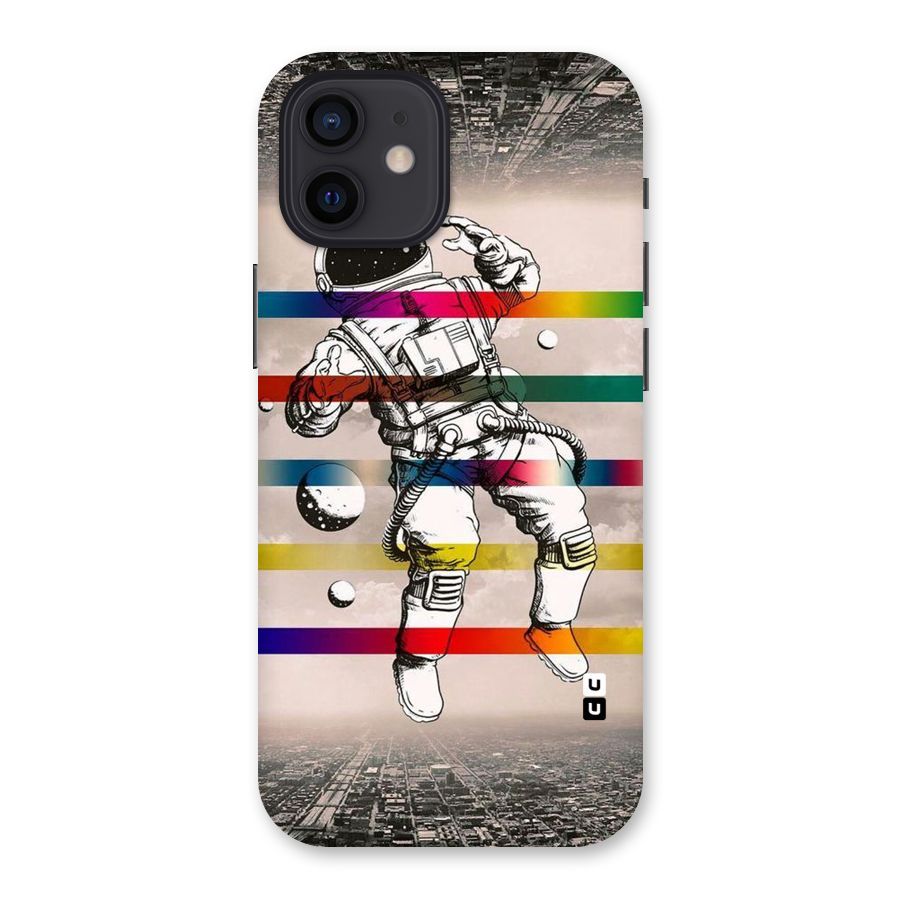 Spaceman Rainbow Stripes Back Case for iPhone 12