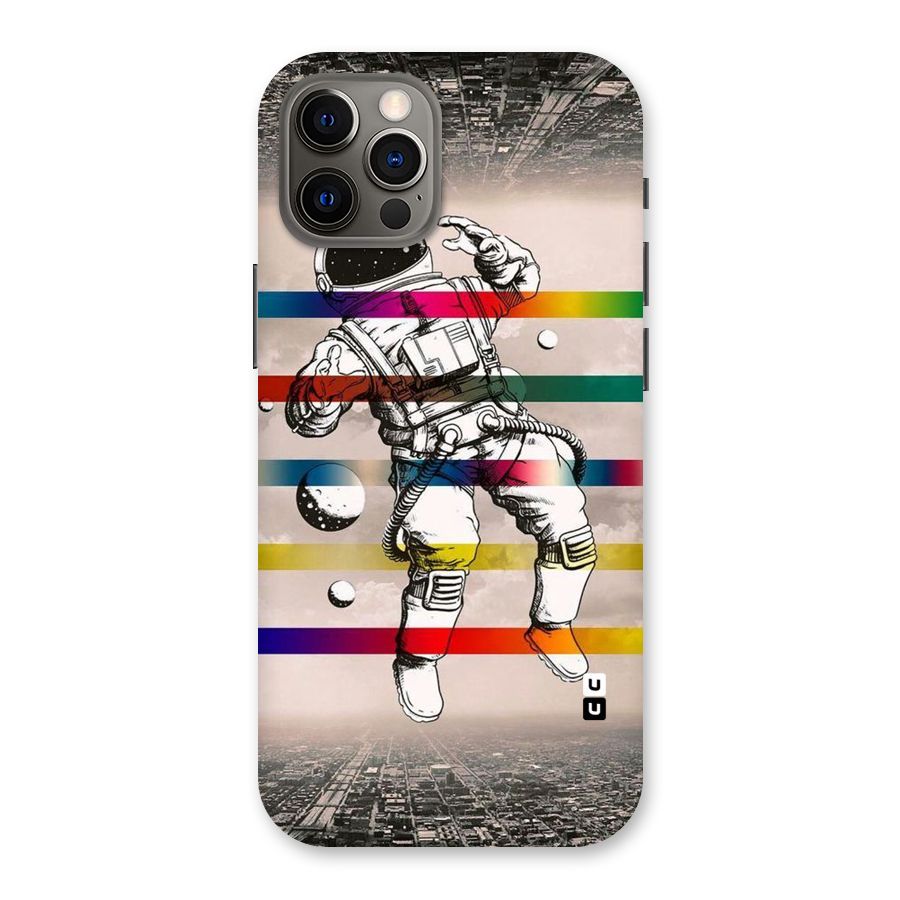 Spaceman Rainbow Stripes Back Case for iPhone 12 Pro