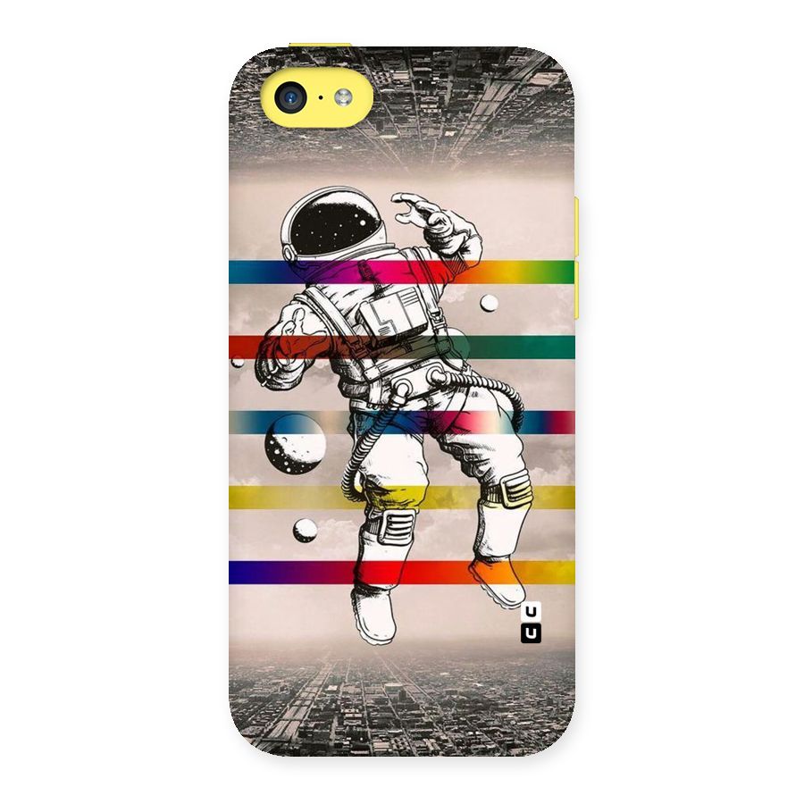 Spaceman Rainbow Stripes Back Case for iPhone 5C