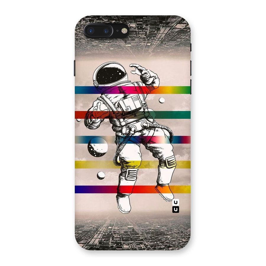 Spaceman Rainbow Stripes Back Case for iPhone 7 Plus