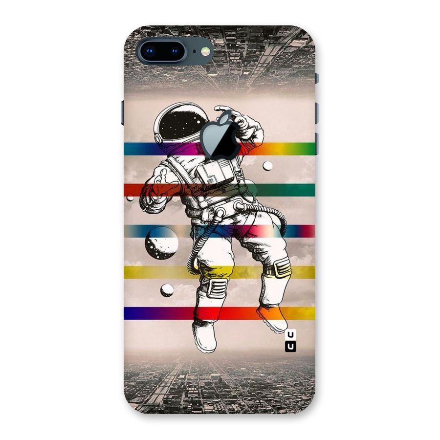 Spaceman Rainbow Stripes Back Case for iPhone 7 Plus Apple Cut