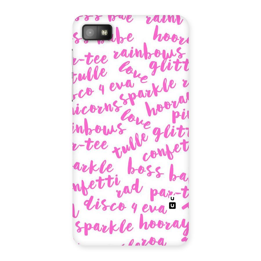 Sparkle Love Back Case for Blackberry Z10
