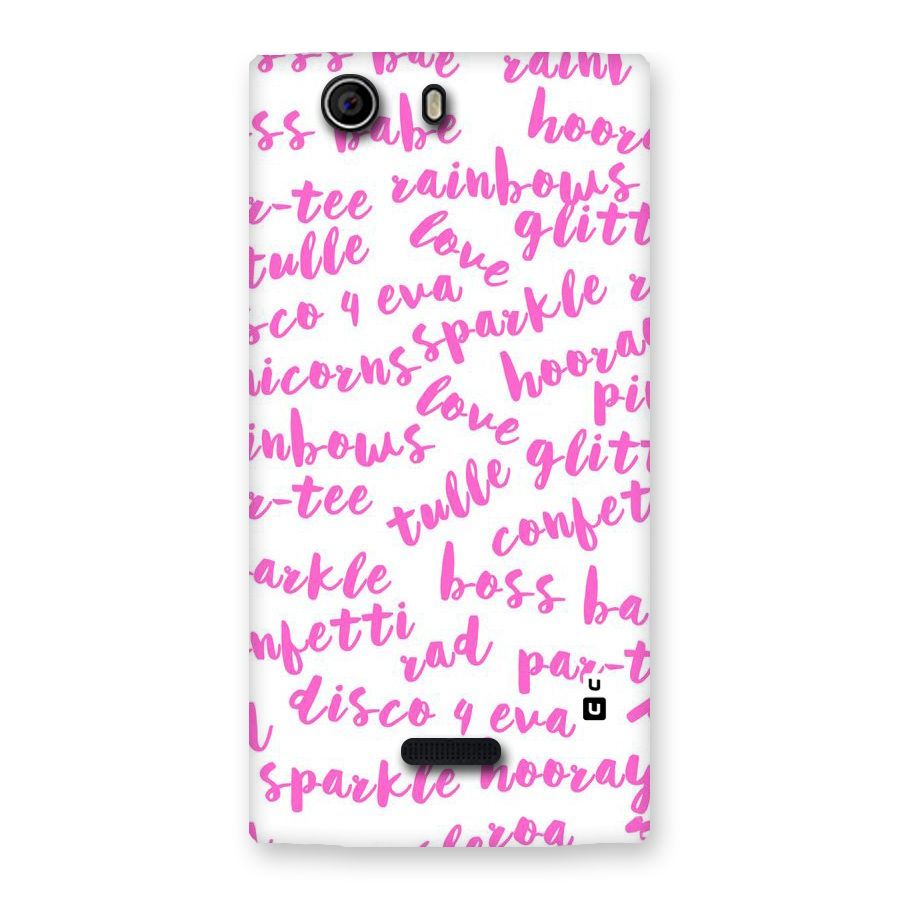 Sparkle Love Back Case for Canvas Nitro 2 E311