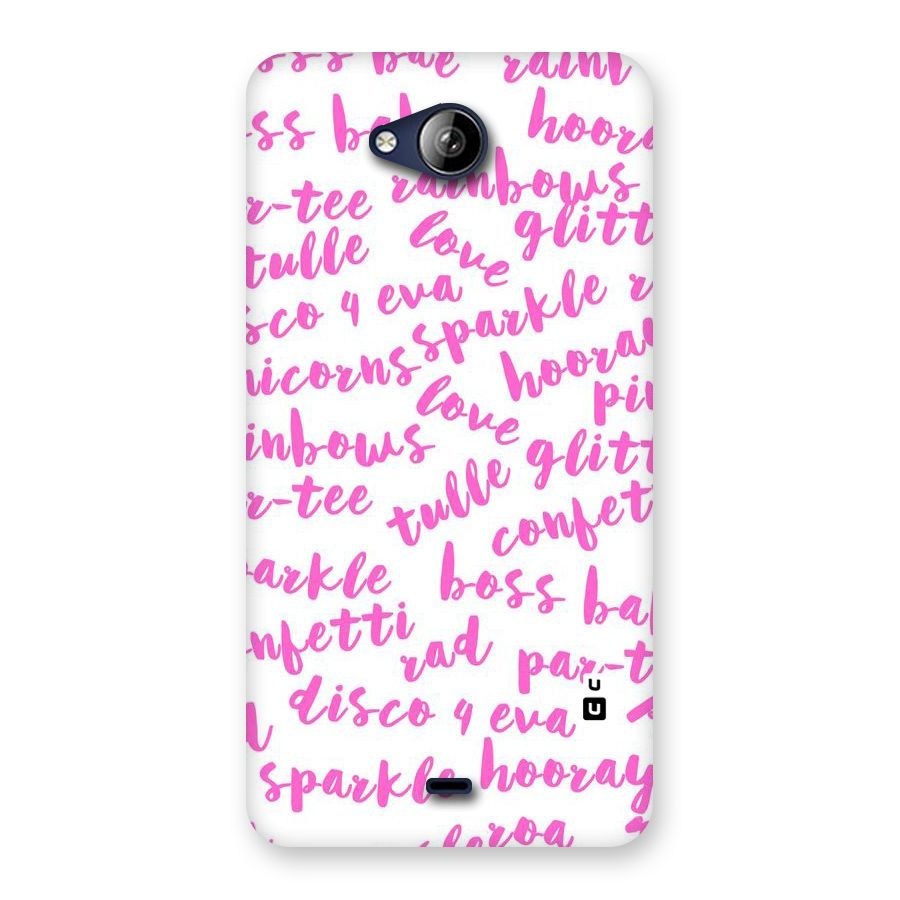 Sparkle Love Back Case for Canvas Play Q355