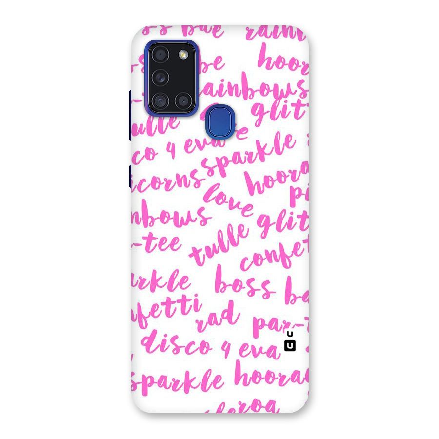 Sparkle Love Back Case for Galaxy A21s