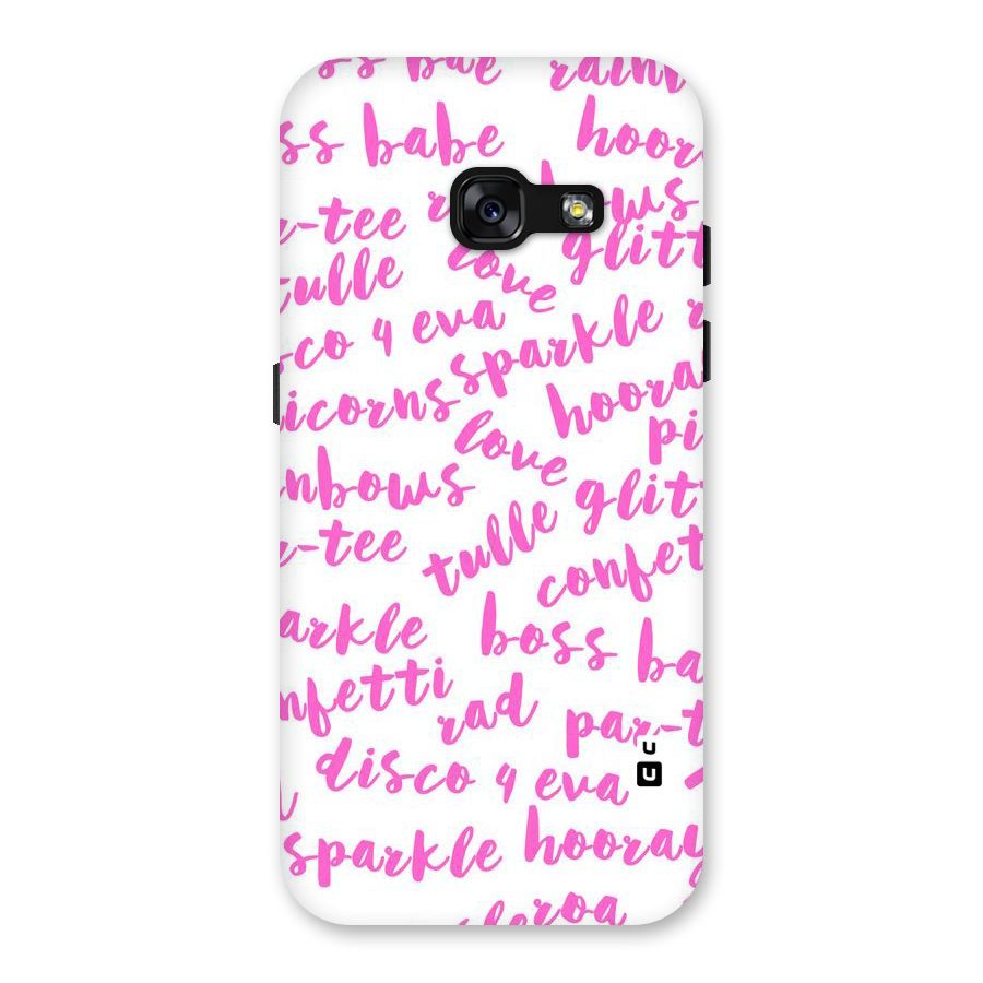 Sparkle Love Back Case for Galaxy A3 (2017)