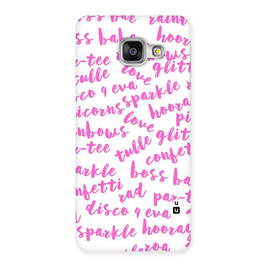 Sparkle Love Back Case for Galaxy A3 2016