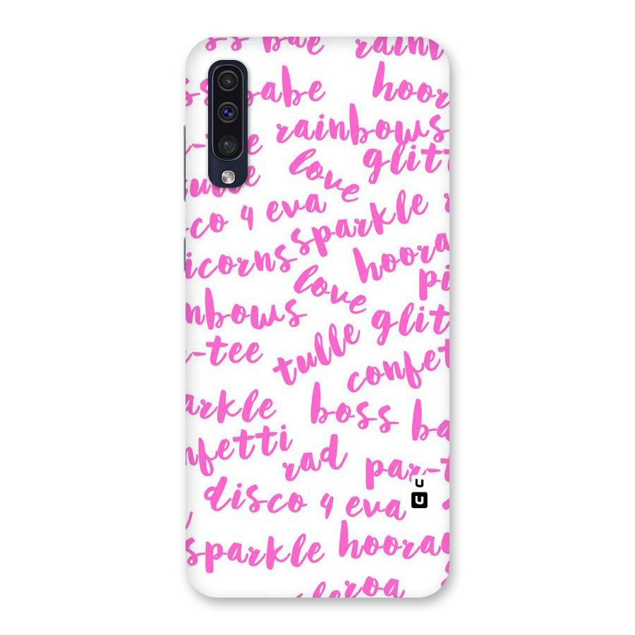 Sparkle Love Back Case for Galaxy A50