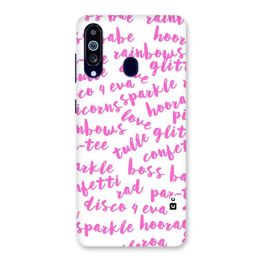 Sparkle Love Back Case for Galaxy A60