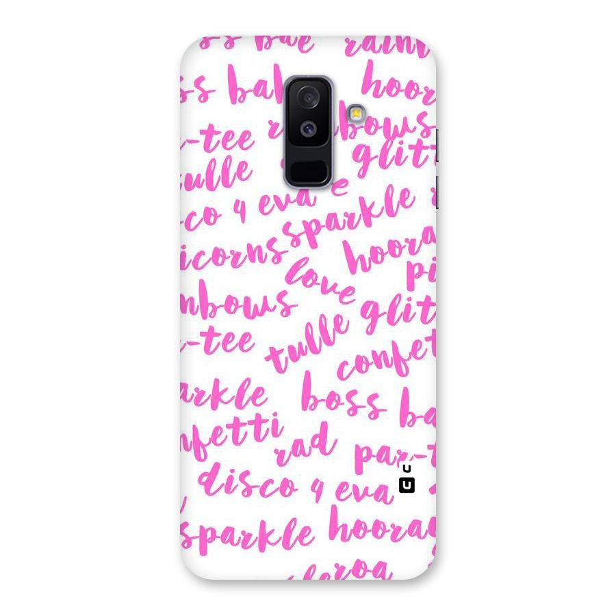 Sparkle Love Back Case for Galaxy A6 Plus