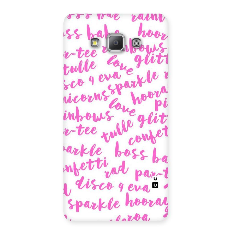 Sparkle Love Back Case for Galaxy A7
