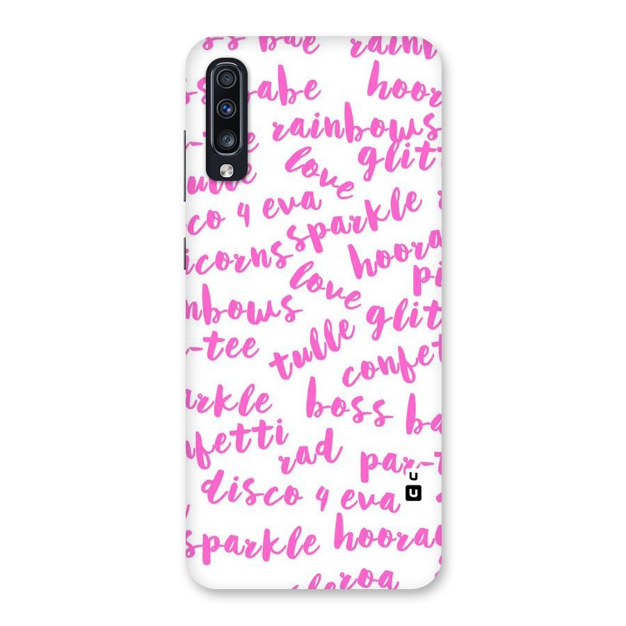 Sparkle Love Back Case for Galaxy A70