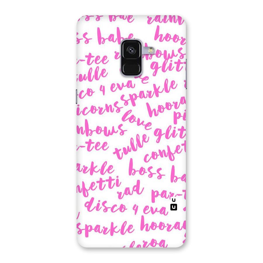 Sparkle Love Back Case for Galaxy A8 Plus