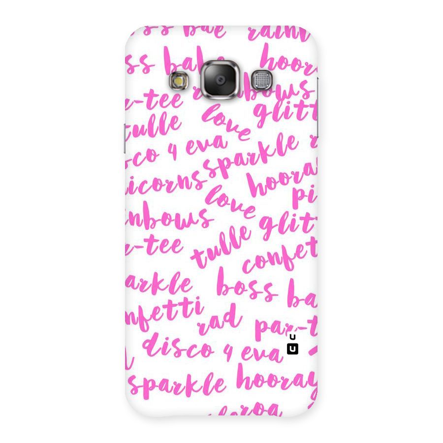 Sparkle Love Back Case for Galaxy E7
