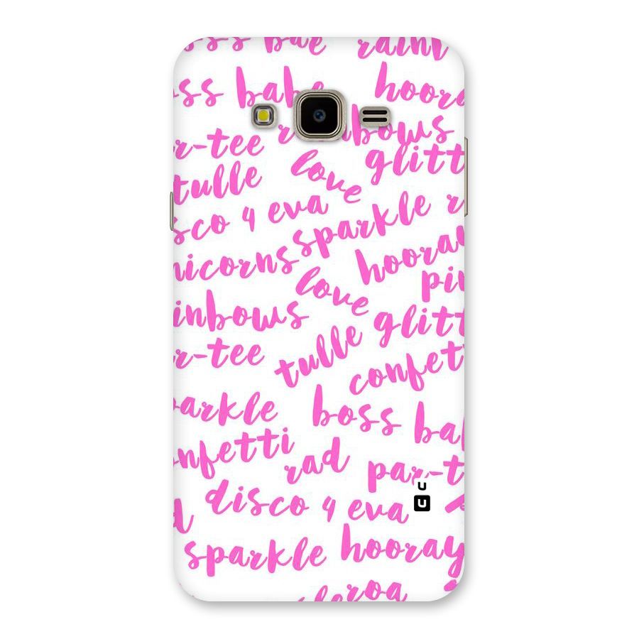 Sparkle Love Back Case for Galaxy J7 Nxt