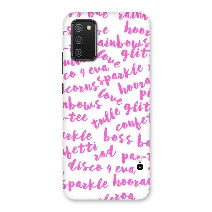 Sparkle Love Back Case for Galaxy M02s