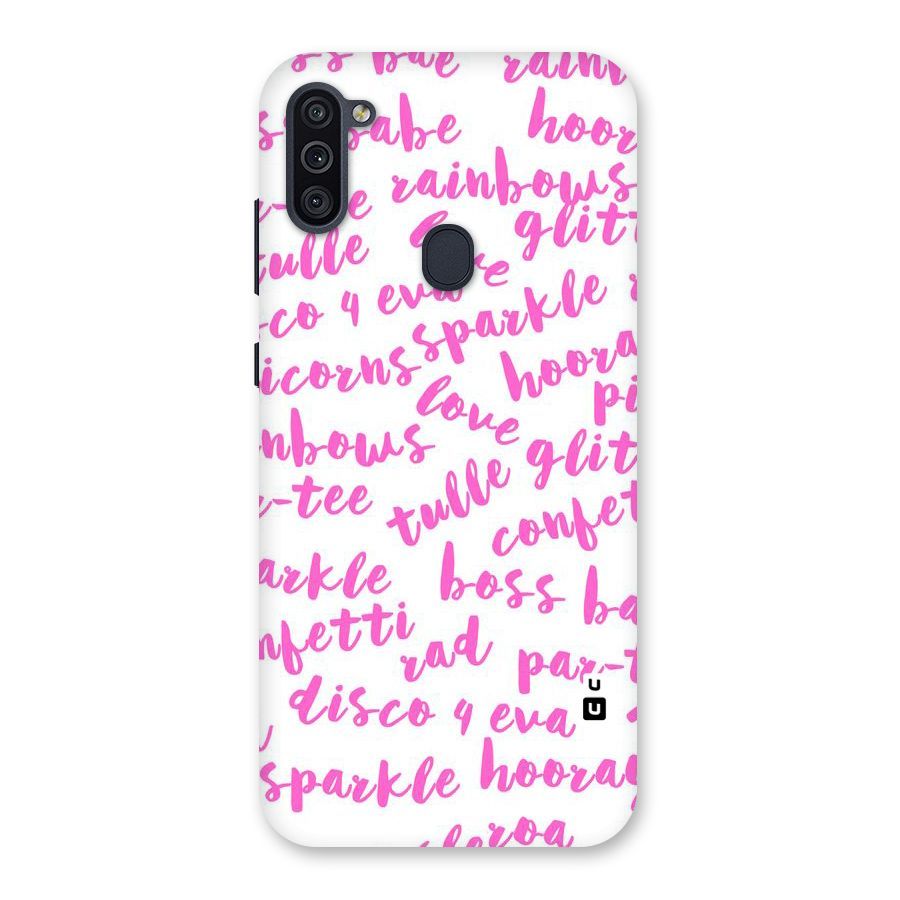 Sparkle Love Back Case for Galaxy M11
