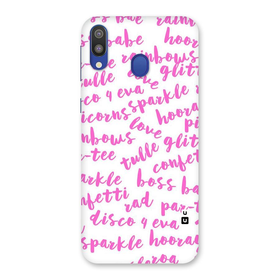 Sparkle Love Back Case for Galaxy M20