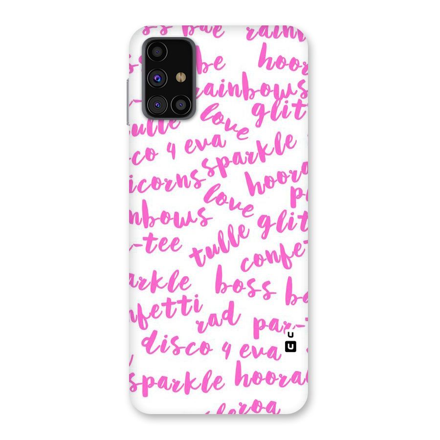 Sparkle Love Back Case for Galaxy M31s