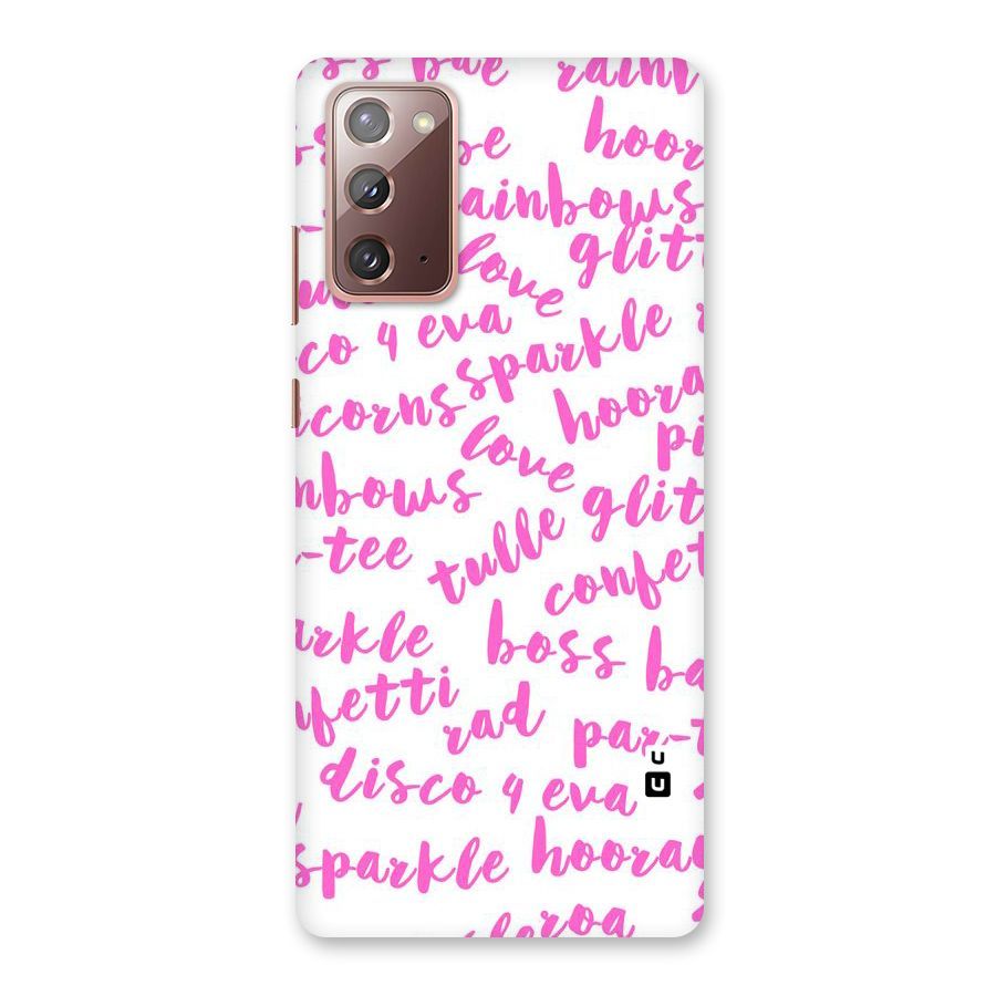 Sparkle Love Back Case for Galaxy Note 20