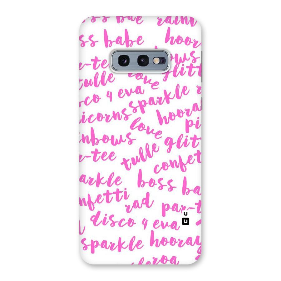 Sparkle Love Back Case for Galaxy S10e