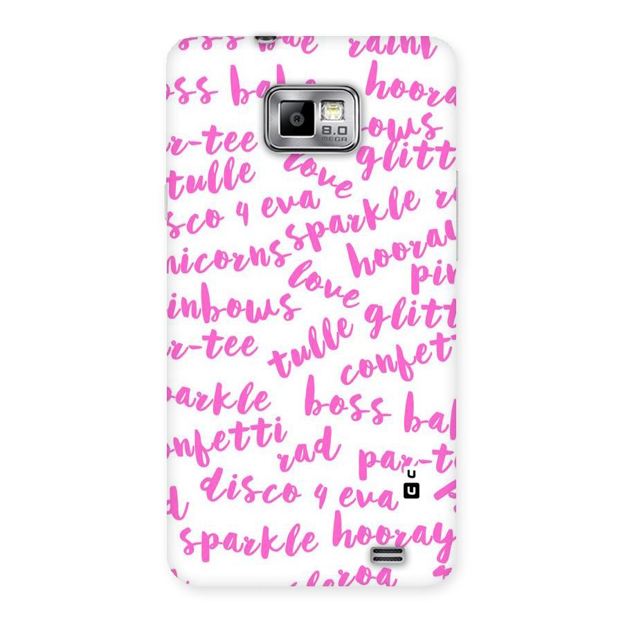 Sparkle Love Back Case for Galaxy S2