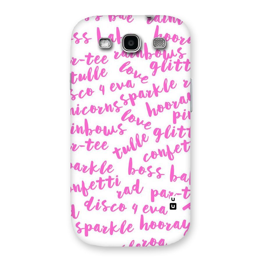 Sparkle Love Back Case for Galaxy S3