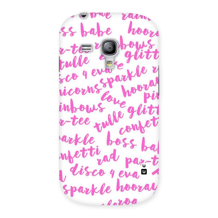 Sparkle Love Back Case for Galaxy S3 Mini