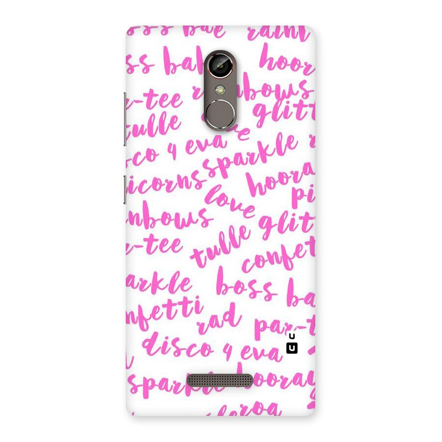 Sparkle Love Back Case for Gionee S6s