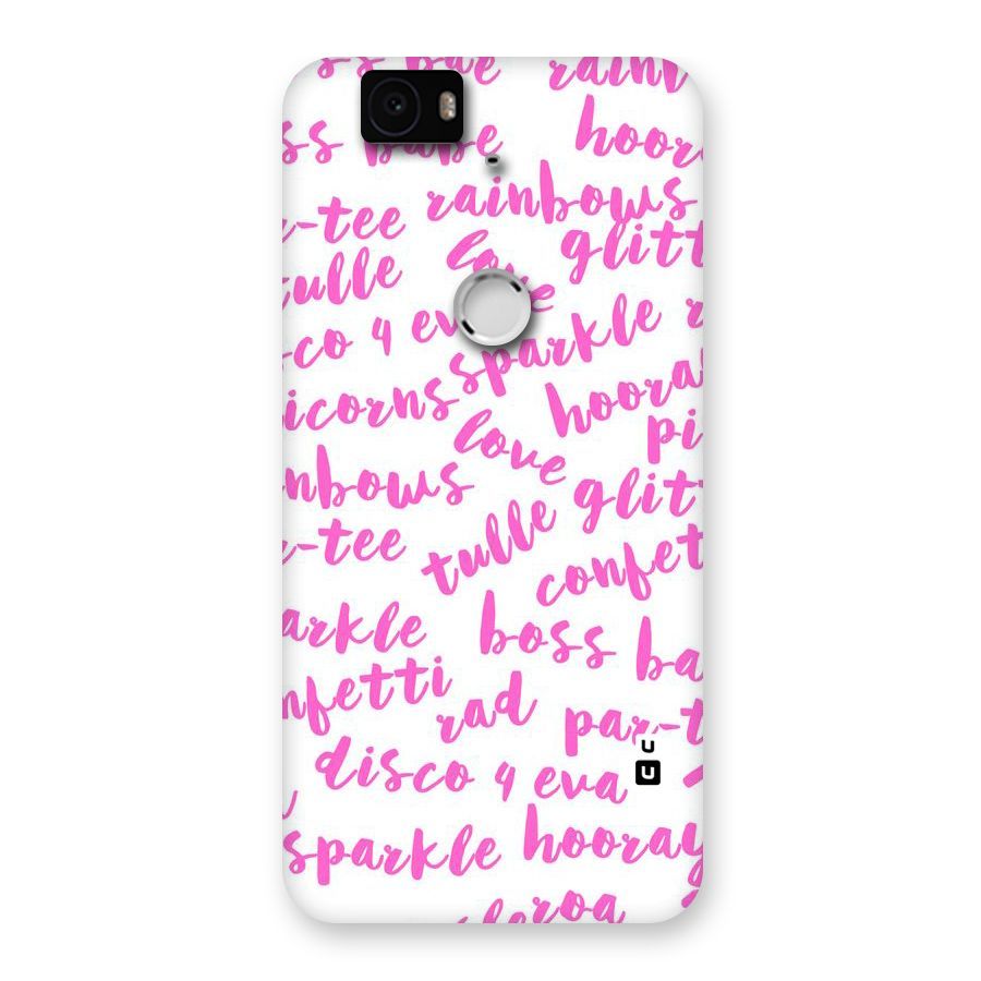 Sparkle Love Back Case for Google Nexus-6P