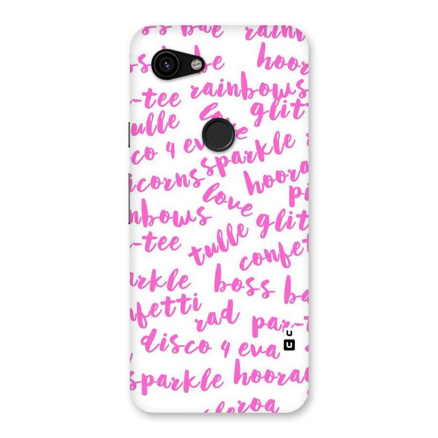 Sparkle Love Back Case for Google Pixel 3a