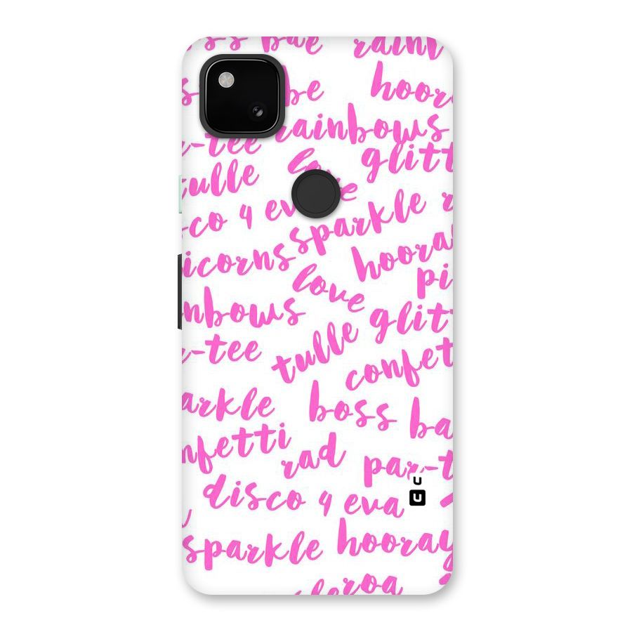 Sparkle Love Back Case for Google Pixel 4a