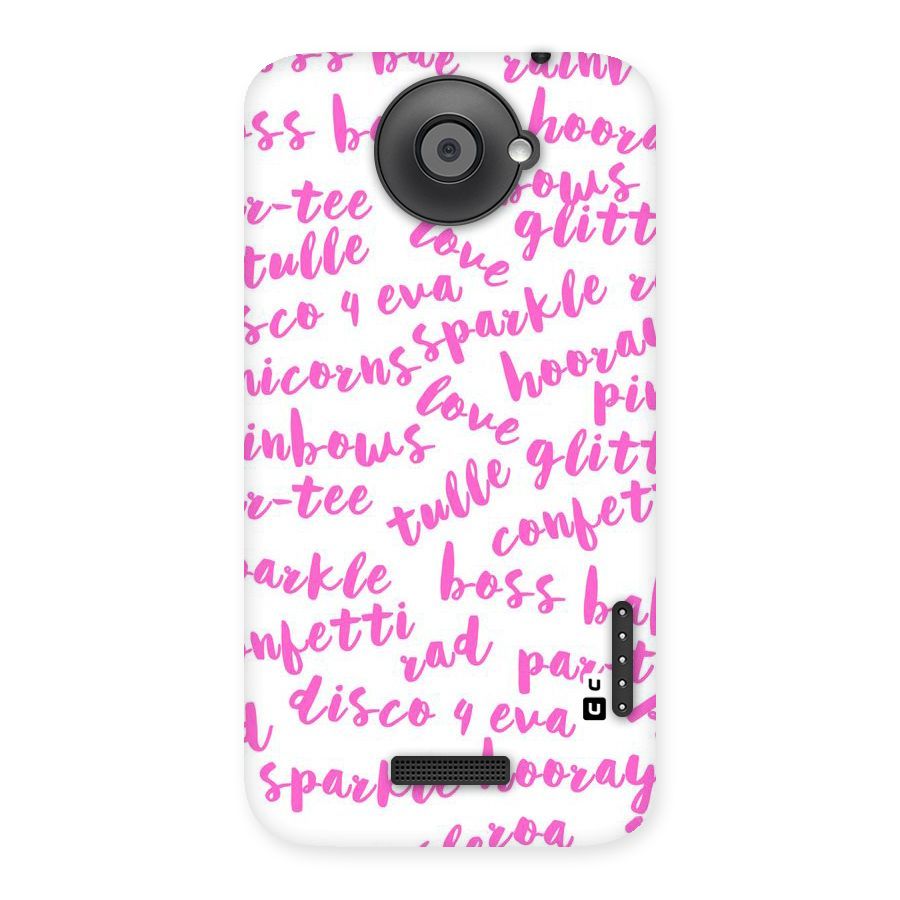 Sparkle Love Back Case for HTC One X