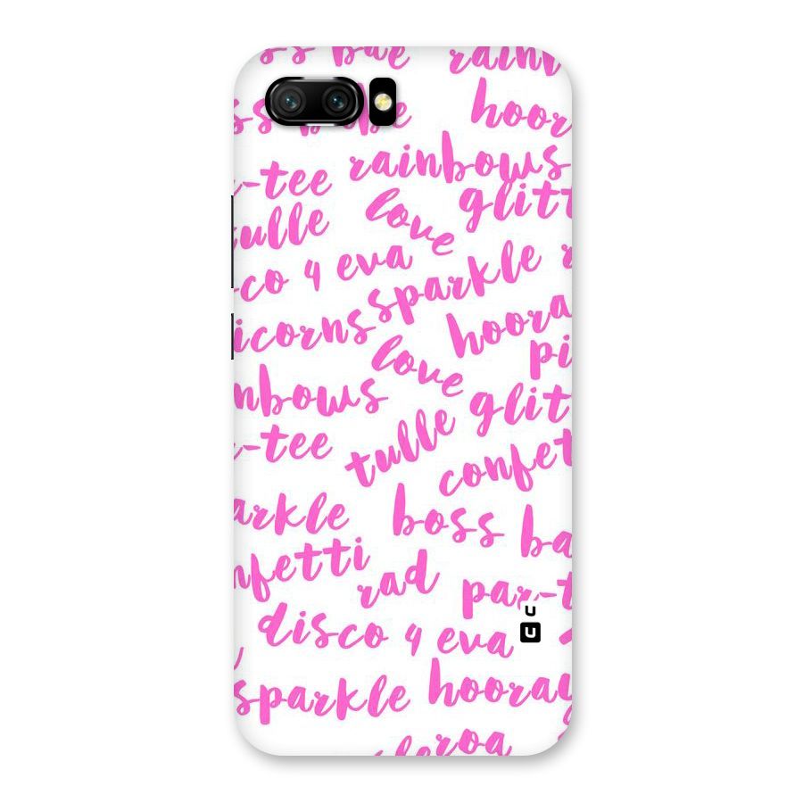 Sparkle Love Back Case for Honor 10