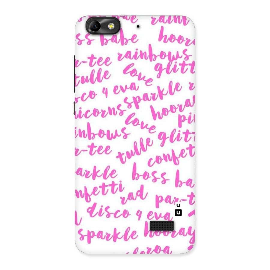 Sparkle Love Back Case for Honor 4C