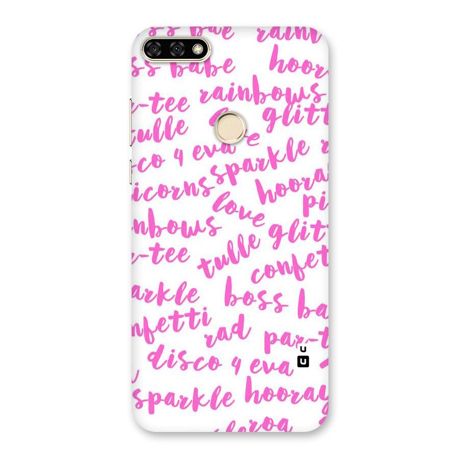 Sparkle Love Back Case for Honor 7A
