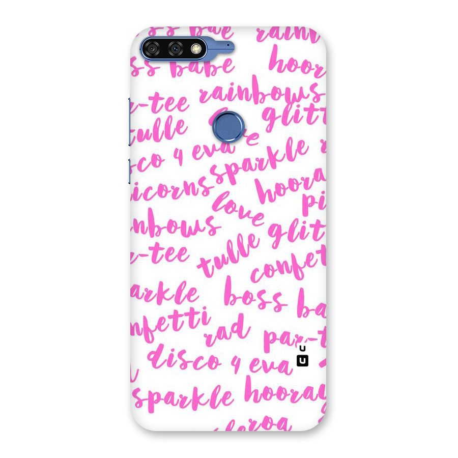 Sparkle Love Back Case for Honor 7C