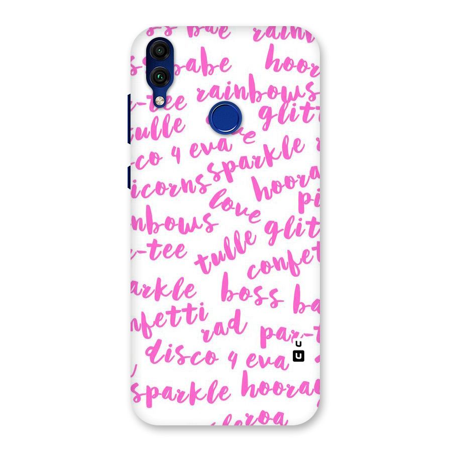 Sparkle Love Back Case for Honor 8C