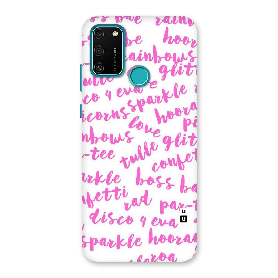 Sparkle Love Back Case for Honor 9A