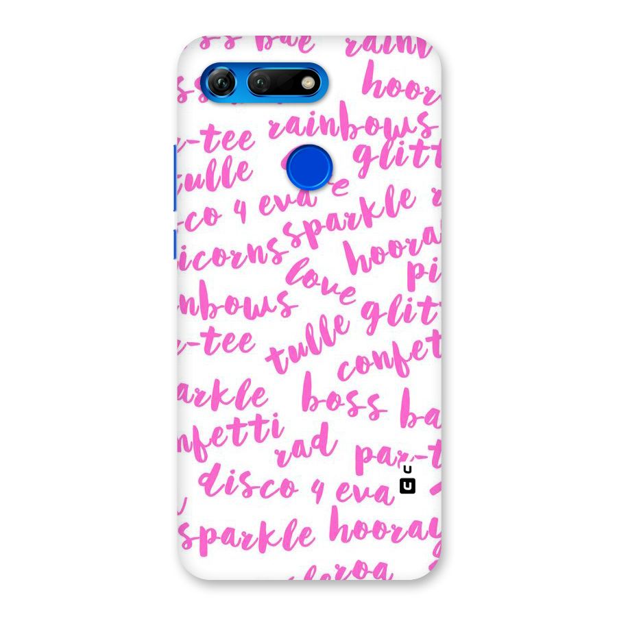 Sparkle Love Back Case for Honor View 20