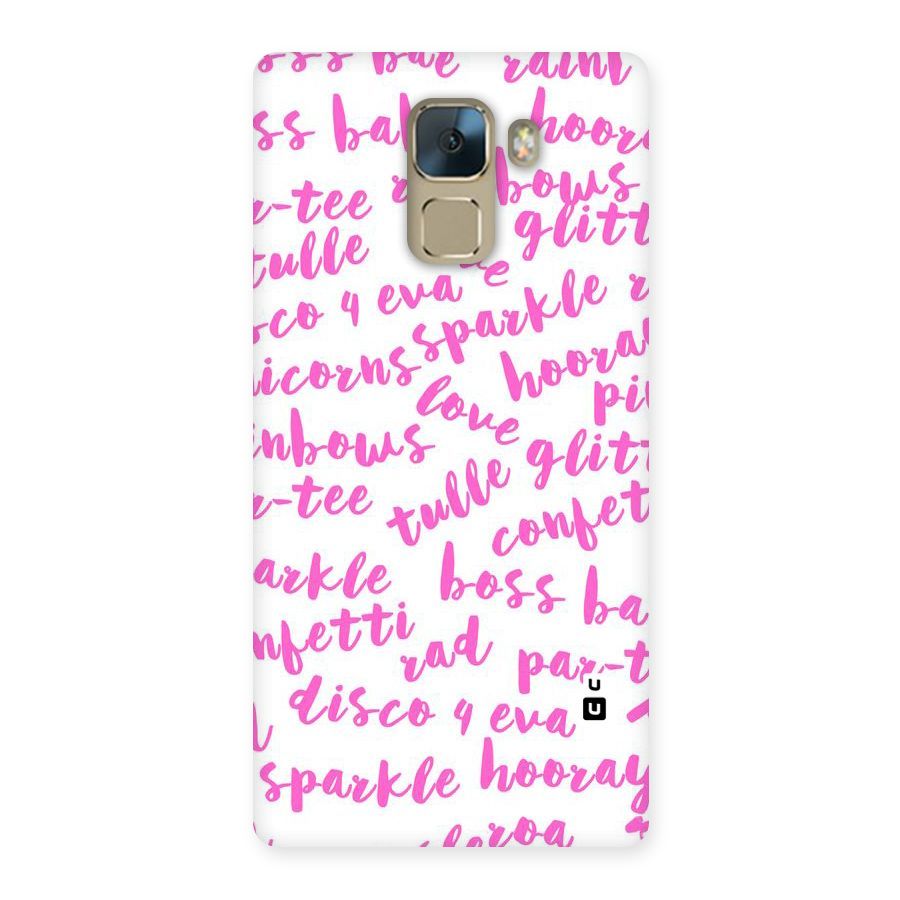 Sparkle Love Back Case for Huawei Honor 7