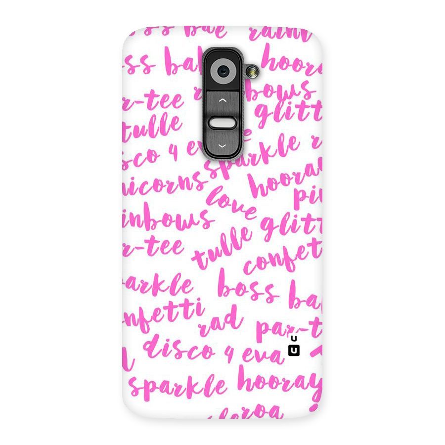 Sparkle Love Back Case for LG G2