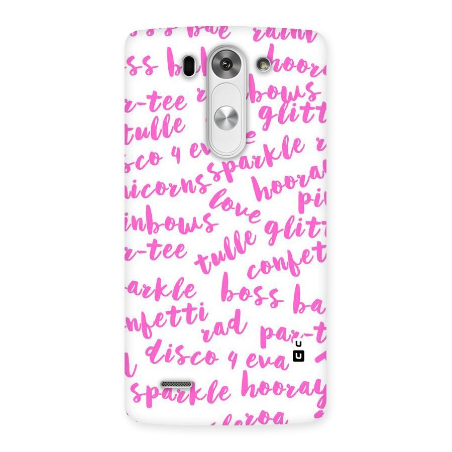 Sparkle Love Back Case for LG G3 Beat