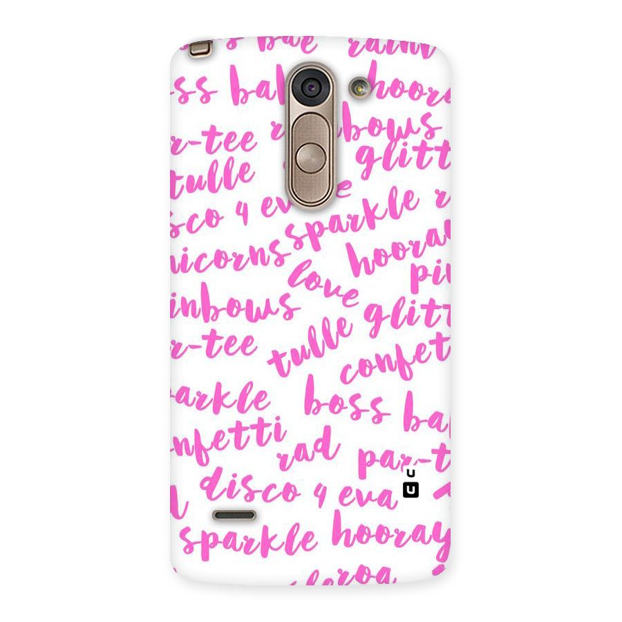 Sparkle Love Back Case for LG G3 Stylus