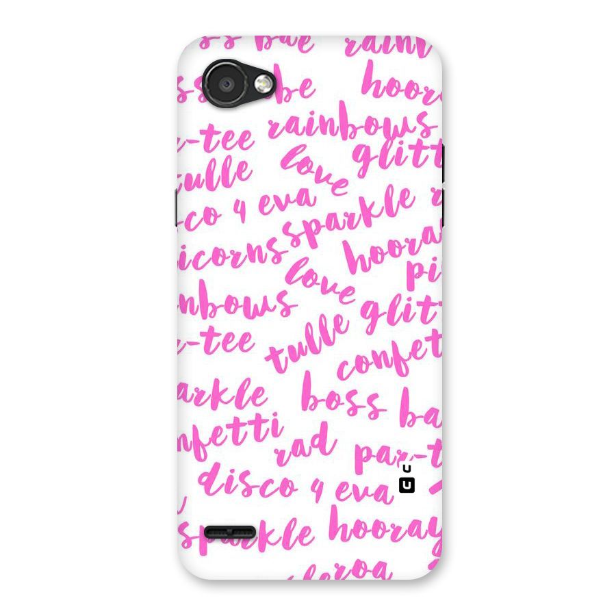 Sparkle Love Back Case for LG Q6
