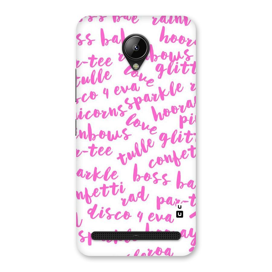 Sparkle Love Back Case for Lenovo C2