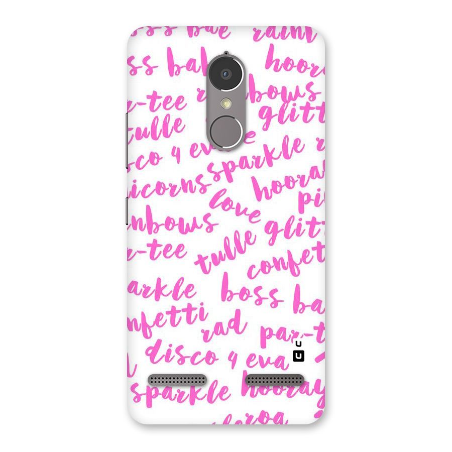 Sparkle Love Back Case for Lenovo K6